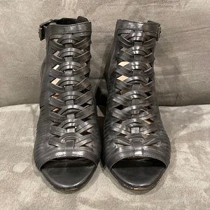 Vince Camuto black heels with ankle buckle